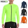Wosawe Мужские велосипедные майки с длинным рукавом, дорожные спортивные топы для горных велосипедов, дышащие