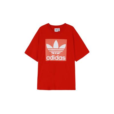 adidas Мужская футболка Originals Oversized с трилистником, красная FK9991
