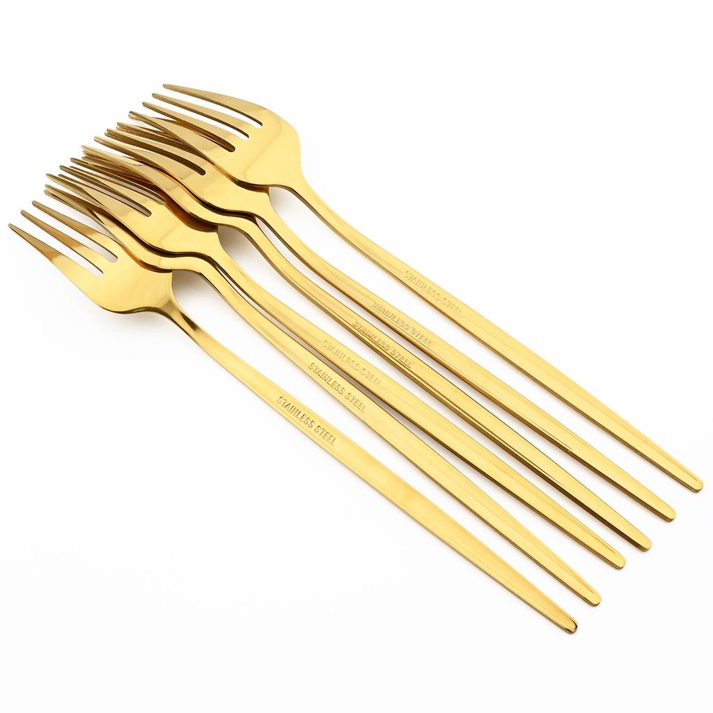 24pcs Black Gold Cutlery Set Mirror Stainless Steel Dinnerware Set Knife Fork Spoon Tableware Flatware Set Dishwasher Safe Kitchen Wedding Accessories