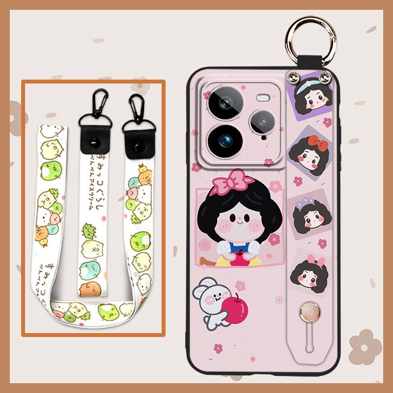 Lanyard Phone Holder Phone Case For Realme GT7 Pro Wrist Strap Cartoon Back Cover Dirt-resistant Durable Wristband Cute