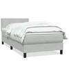 Box Spring Bed with Mattress Light Grey 80 x 220 cm Velvet