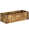 109L Raised Garden Bed, Wooden Rectangle Planter Box, Outdoor Herb Vegetable Flower Pot (100L x 40W x 30H cm)