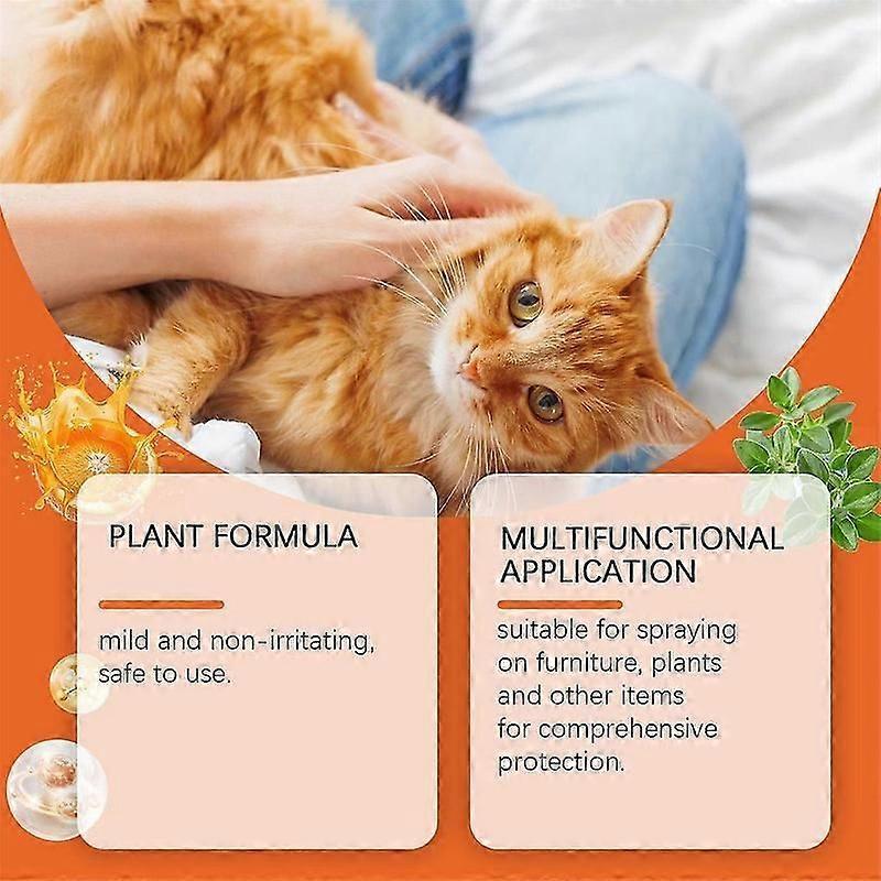 Natural cat deterrent spray for scratching with orange fragrance