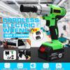 2 Battery Power Electric Wrench Cordless Brushless Impact Wrench Socket Wrench 98VF 12000mAh Rechargeable Li-ion Tools