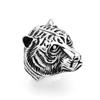 Versatile Personalized Tiger Head Men's Stainless Steel Ring Animal Titanium Steel Ring