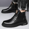 2025 Men's High-Top Martin Boots - Autumn & Winter Casual British Style, Youth Trend, Big Yellow