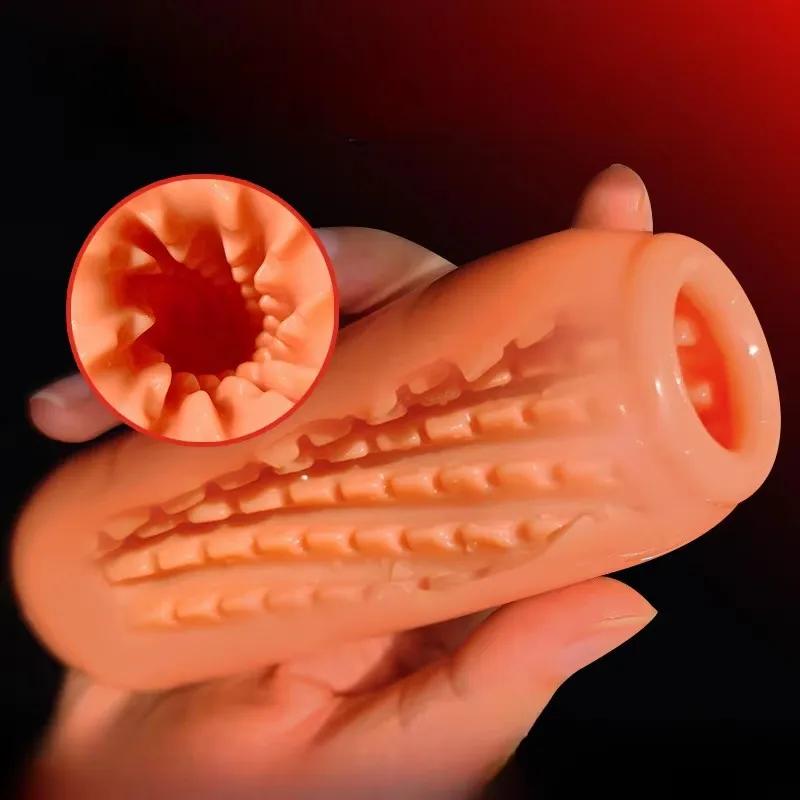 Masturbation Cup for Men Male Exercise Penis Massage Sexy Pocket Pussy Blowjob Toy Vagina Delay Exerciser Soft Adult Goods 18+