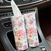 2 рулона автомобильных салфеток-цилиндров с цветочным узором, Туба для салфеток, Туба для дорожных салфеток. Подходит для автомобильных подстаканников и дома