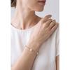 Bracelet - Pearls &amp; Colors - 3 Perles de Culture d'Eau Douce 9-10 mm - Argent 925 - Rose Naturel - 18 cm