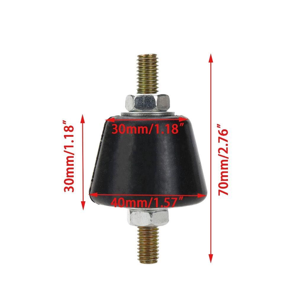 4 Pcs 38 x 38 x 58 mm Rubber Studs Shock Absorber Black Shock Absorbing Isolator Pads  Water Pumps