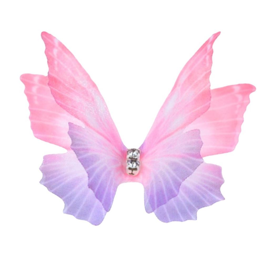 50 шт. Аппликации-бабочки из органзы градиентного цвета, Материалы для дизайна одежды