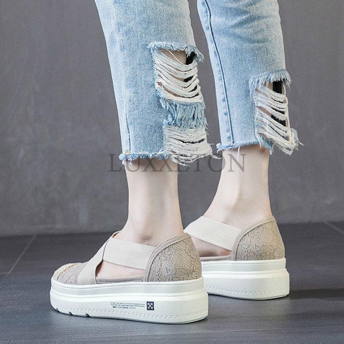 Женские сандалии на танкетке, женские осенние модные модные повседневные сандалии на толстой подошве, обувь