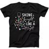 Christmas Tree Lights Doctor Nurse Funny Gift Black Tee T Shirt 206