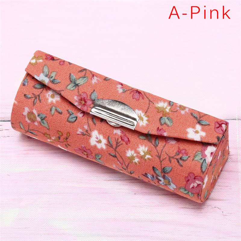 Lipstick Case Retro Embroidered Holder Flower Design With Mirror Packaging Box