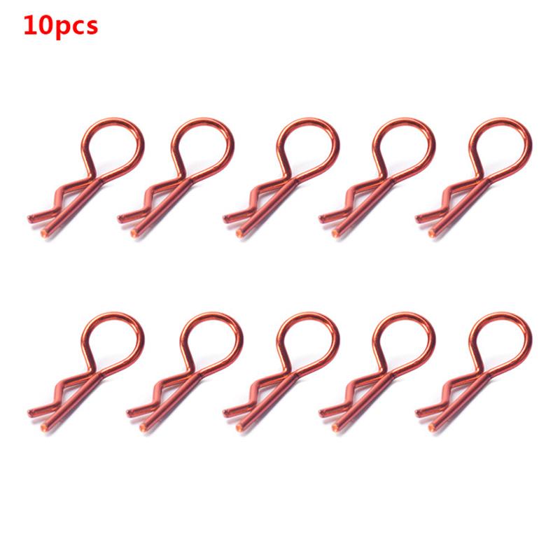 10Pcs Stainless Steel Body Clips R Pin Shell For Redcat Hsp 1/10 Rc Car Parts