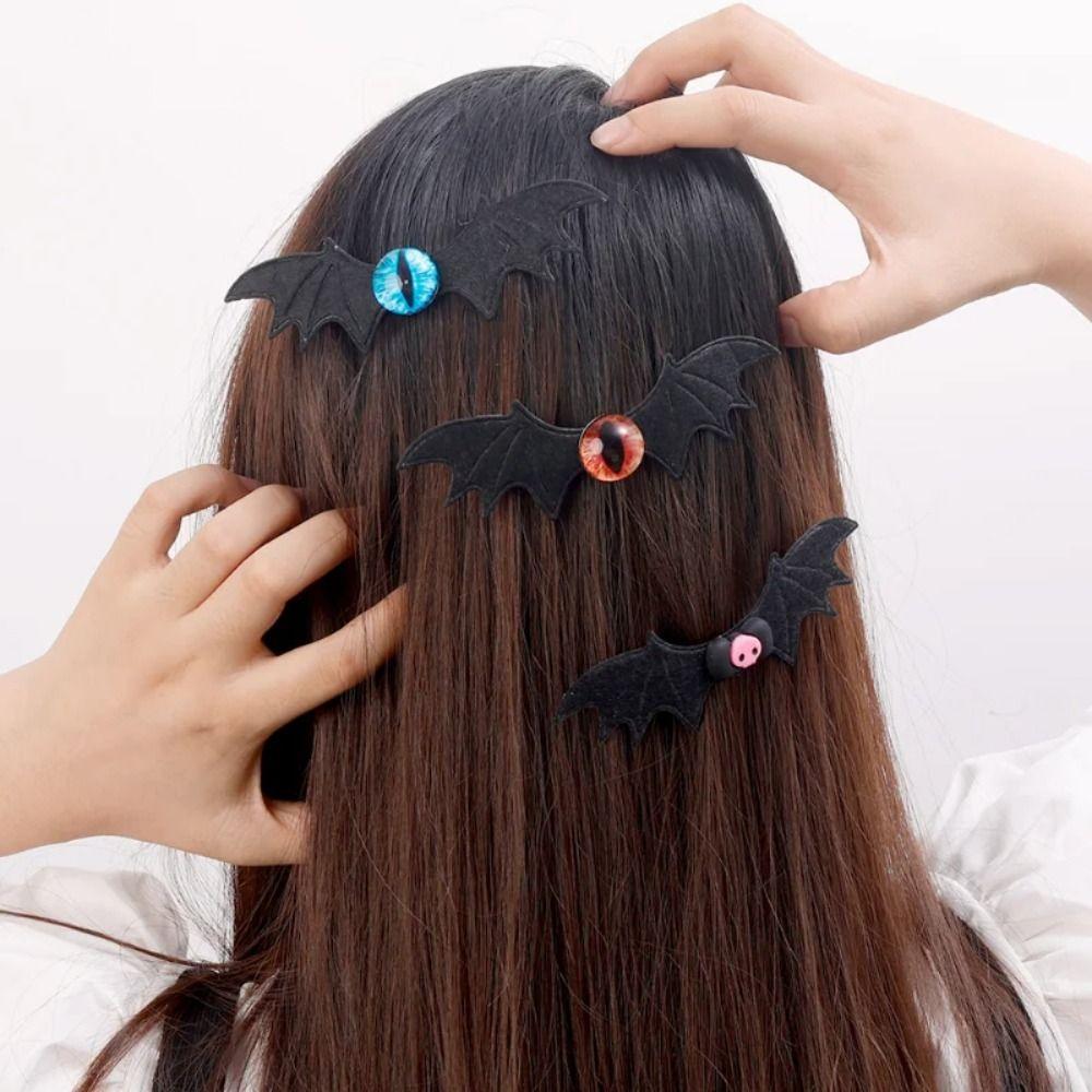 Ghost Bat Wings Hair Clip Lolita Bat Duckbill Clip Cute Halloween Hairpin Girls