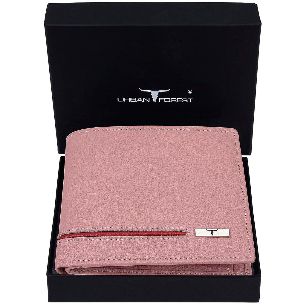 URBAN FOREST Stag Sand/Red Leather Wallet for Men