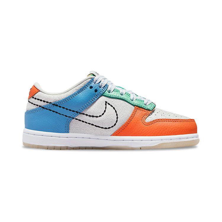 Детские кроссовки Dunk Low PS Nike 101, разноцветные, белые, безопасные, оранжевые DX3364-100