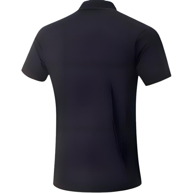 Li Ning Спортивный Повседневный Простой Однотонный Пуловер Футболка-поло с Коротким Рукавом Мужские Футболки-поло Черный APLV041-2