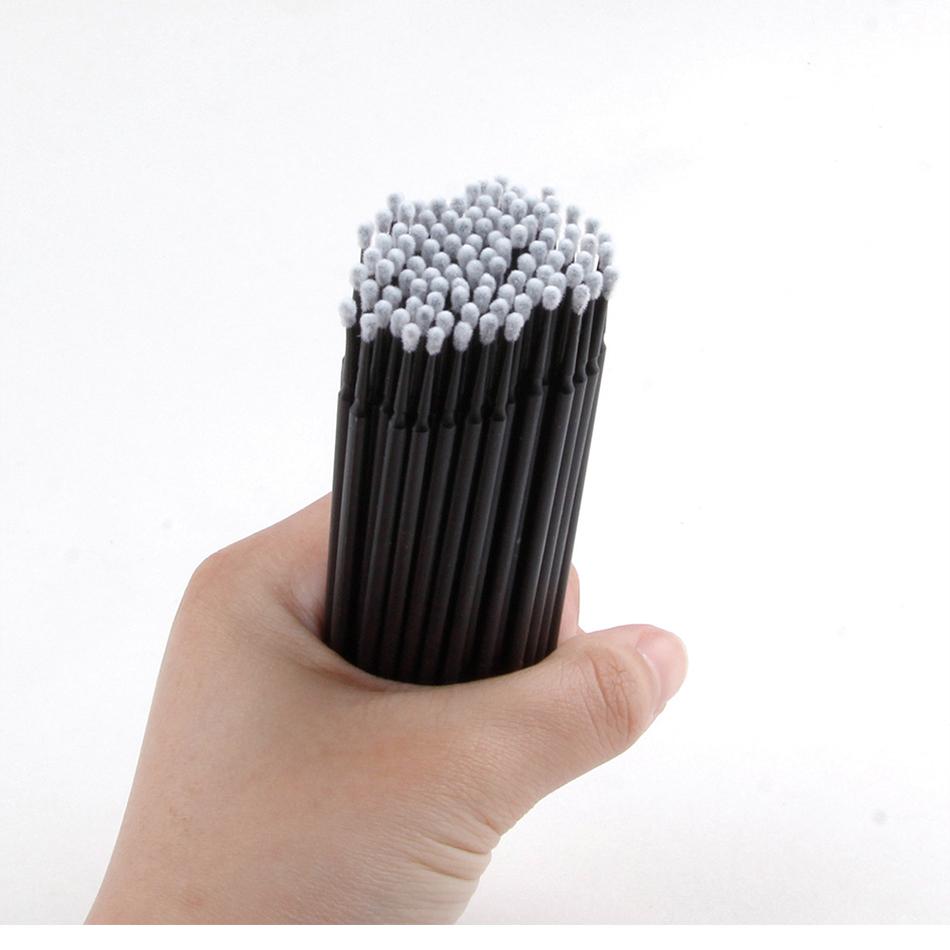 200 шт., кисти для ресниц, одноразовые тампоны, микрокисть для губ, кисть для бровей, тушь для ресниц, палочка, аппликатор, аксессуары для ресниц