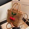 Factory Direct Sales Hand-woven Beach Bag 2025 New Trendy Fashion Messenger Bag Women Ins Travel Straw Bag Women