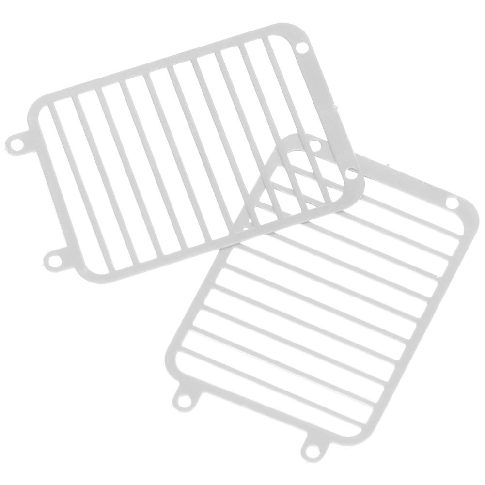 Metal Front Headlight Grille Light Cover for TRAXXAS TRX6 TRX4 1 10 Crawler Car AccessorySilver