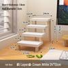 Desktop Ladder-Style Solid Wood Flower Stand for Small Plants and Succulents