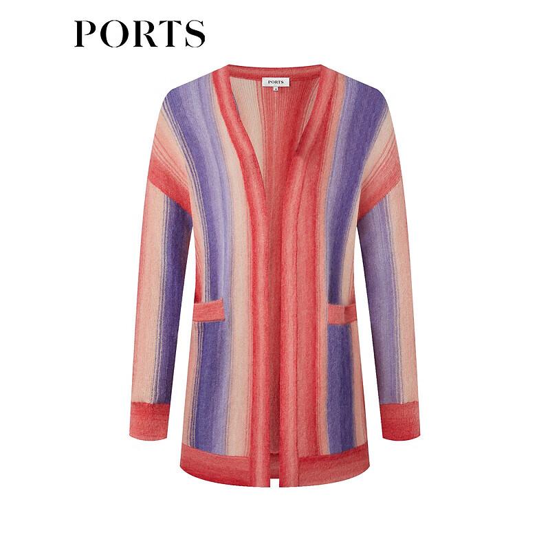 PORTS Women's Gradient Stripe Knit Cardigan