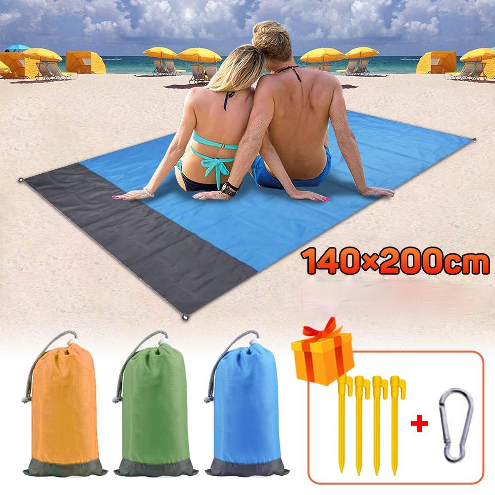 1PC Waterproof Pocket Beach Blanket Outdoor Picnic Camping Mat Portable Folding Mat Sand Beach Mat
