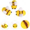 COHEALI Войлочные пчелы для рукоделия: 10 шт. Плюшевые шмели из шерстяного войлока для рукоделия, сделай сам, подарок на вечеринку в честь гендерной принадлежности ребенка, тематическое украшение для вечеринки