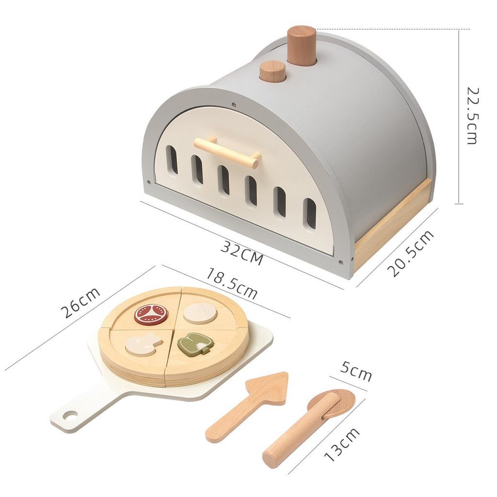 Children's Early Education Educational Simulation Play-house Microwave Oven Bread Baking Dessert Package Kitchen Wooden Toys