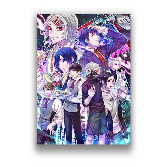 Рамка из цельного дерева, художественная роспись, классическое японское аниме, плакат «Токийский гуль», холст, картина для спальни мальчика, домашняя живопись, украшение стены, Куадрос