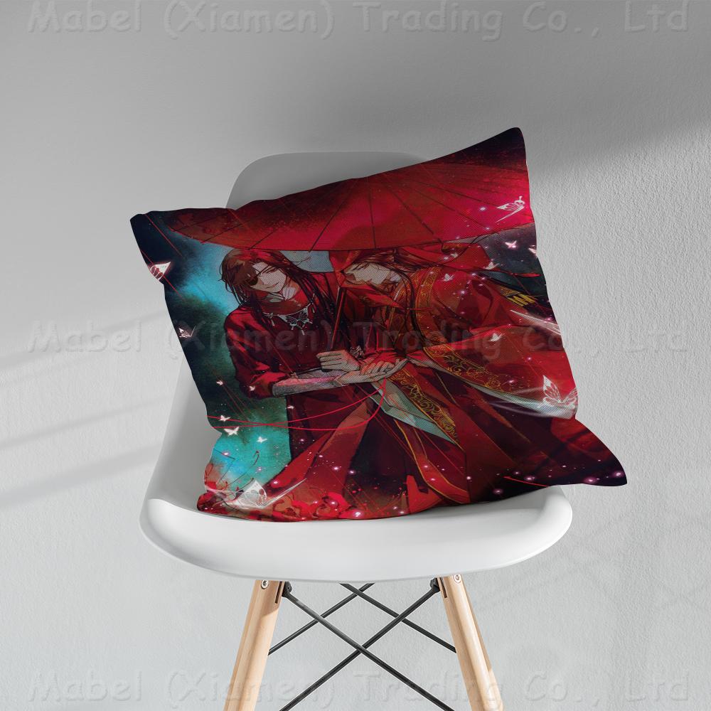 BL Anime Heaven Official's Blessing Hua Cheng Xie Lian Personalized Picture Text Home Decorative Pillows Household Gifts 45x45cm