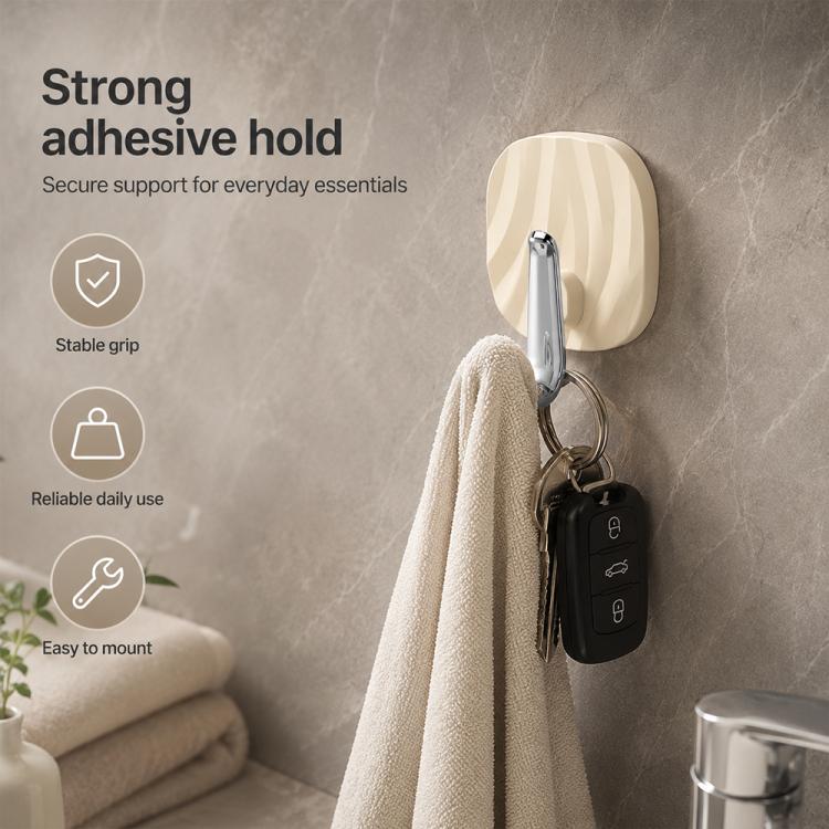 No Drill Light Luxury Plastic Adhesive Hooks Traceless Heavy-Duty Clothes Hook