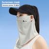 Ear Hanging Ice Silk Face Mask UV Protection Face Cover Portable Sunscreen Face Veil