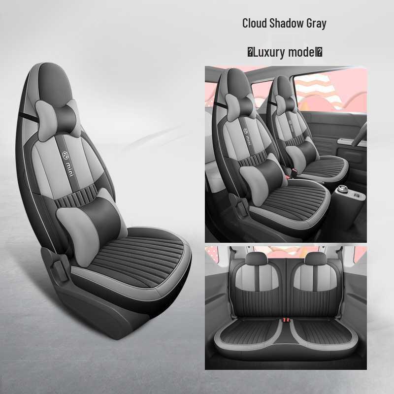 Подушка на сиденье 2025 Geely Panda Mini: Кожаный чехол на сиденье "Медведь выносливости" для любого сезона