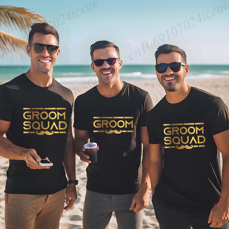 Футболка для мальчишника, графическая футболка Team Groom, смешная одежда для свадебного дня, рубашка шафера для команды жениха, футболка оверсайз