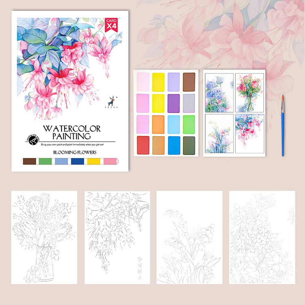 Набор для рисования акварелью, игрушка для путешествий и дня рождения в подарок для подростков и начинающих взрослых