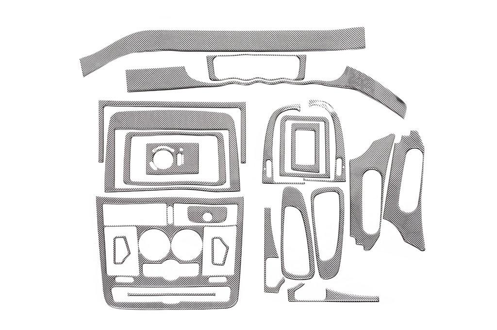 Накладки на панель (Meric, полный комплект) 2006-2014, Карбон для Mercedes Vito W639