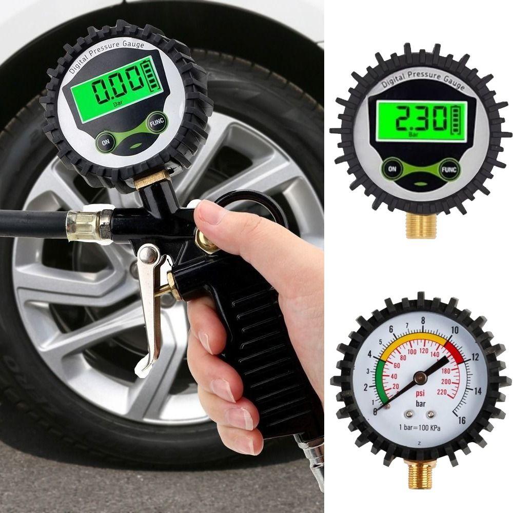 Светодиодный дисплей Цифровой манометр для шин ЖК-подсветка Манометр Новый тестер шин Велосипед