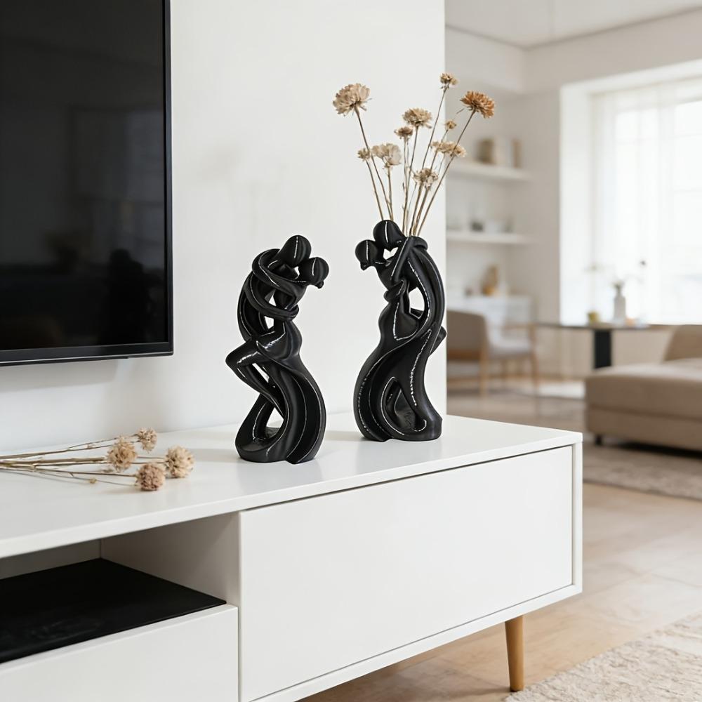 Dancer Tango Sculpture Ornament, Elegant Embrace Couple Ornament, Suitable for Living Room TV Cabinet, Valentine's Day Gift