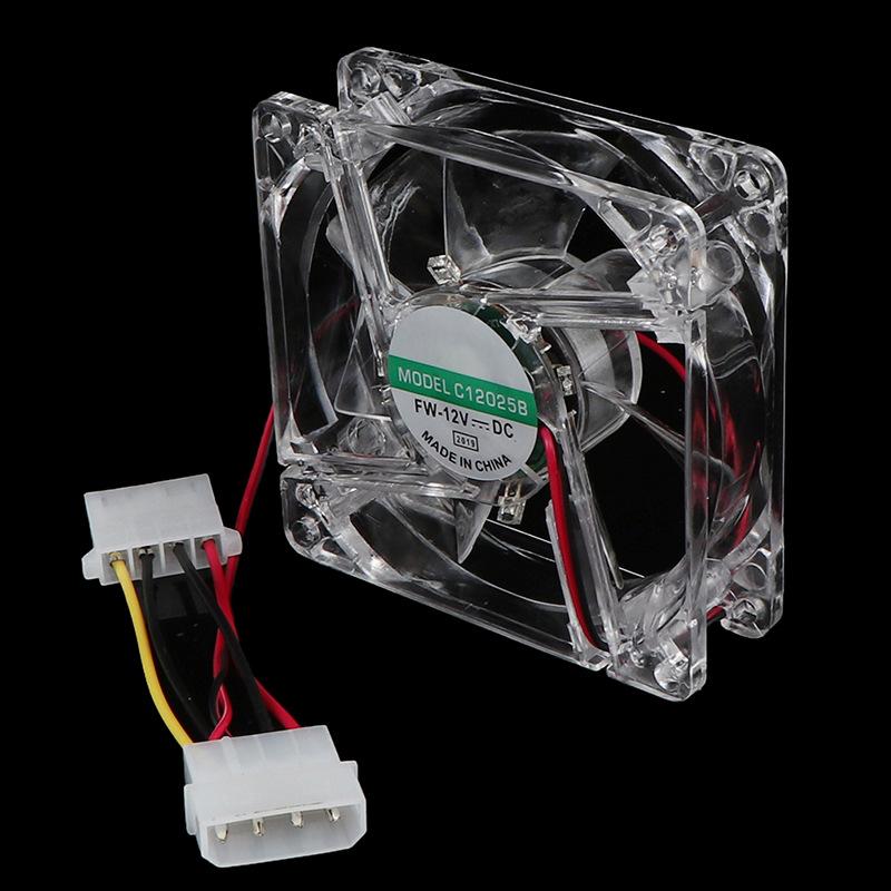 8см Вентилятор охлаждения для корпуса ПК DC 12V Molex 4PIN Тихий Цветная подсветка 8025 Со светодиодной подсветкой Корпус 80*80*25мм