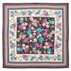 JILL STUART Silk Print Petite Scarf 60108011, Women's Floral Print, Wine, 60108011C, Approx. 58cm W x 58cm H