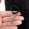 5Pcs Outdoor Camping S Type Carabiner With Lock Mini Keychain Hook Anti-Theft