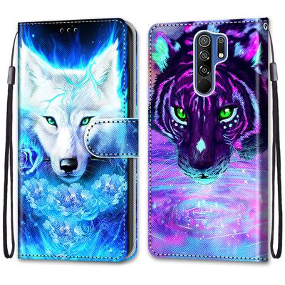 Модный расписной узорный чехол-книжка с ремешком для iPhone Samsung Huawei Honor Xiaomi Redmi OPPO Realme Moto Asus