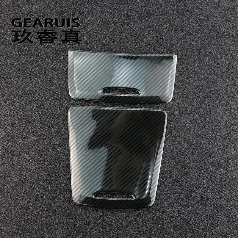 Углеродное волокно, автомобильный Стайлинг, ящик для хранения центральной консоли, декоративные наклейки на панель для Mercedes Benz CLA GLA A Class W117 W176
