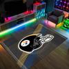 Pittsburgh Steelers Design Crystal Velvet Carpet Cozy Non?Slip Printed Rug For Bedroom Living Room Entrance