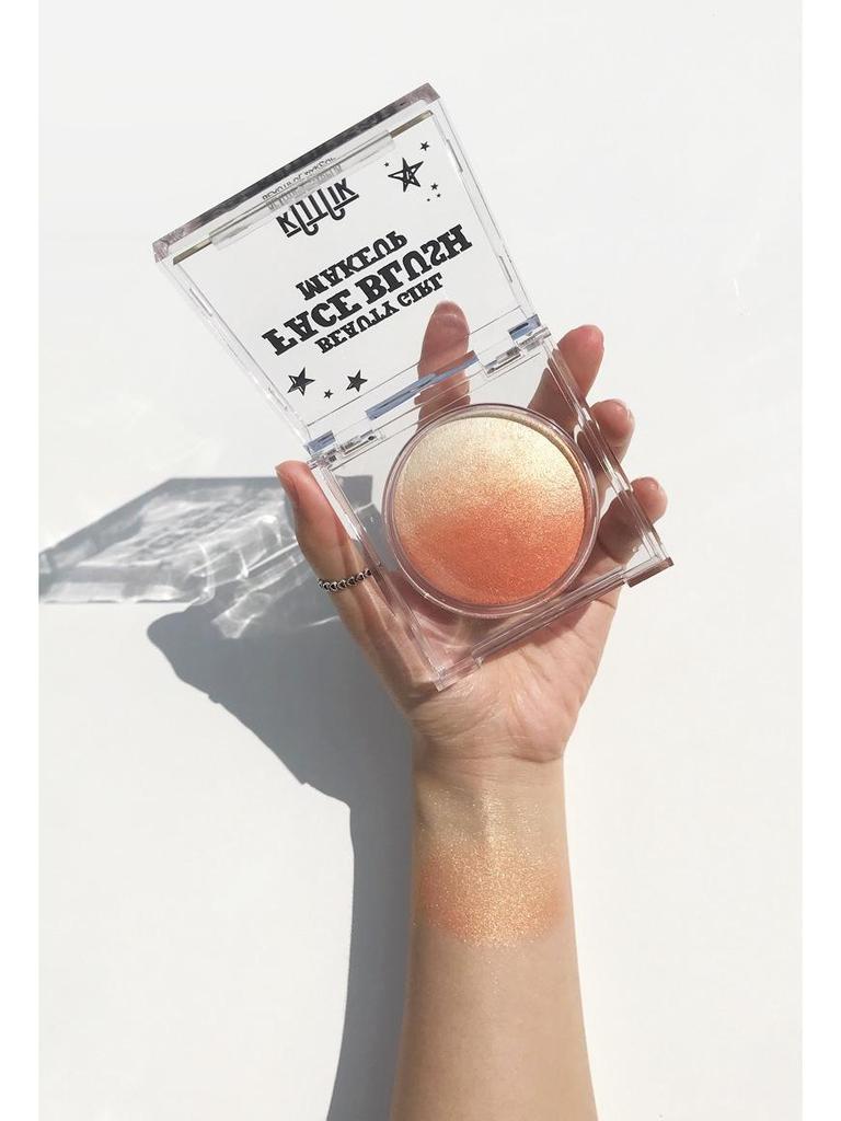 KQTQK Kuku Han Society Палетка румян и хайлайтера Всё-в-одном: Запеченное яйцо с нюдовым градиентом для натурального макияжа и теней двойного назначения.