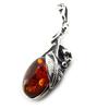 [J5658] - Amber 'Inspiration' Silver Pendant