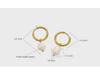 French Retro Freshwater Pearl Hoops, Titanium Steel 18K Gold-Plated Earrings - Cold Style